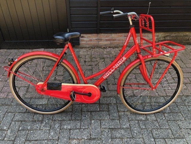 Hollandia transport / cargo fiets dames , framemaat 56 cm, Terugtraprem, Gebruikt, 56 cm of meer, Ophalen