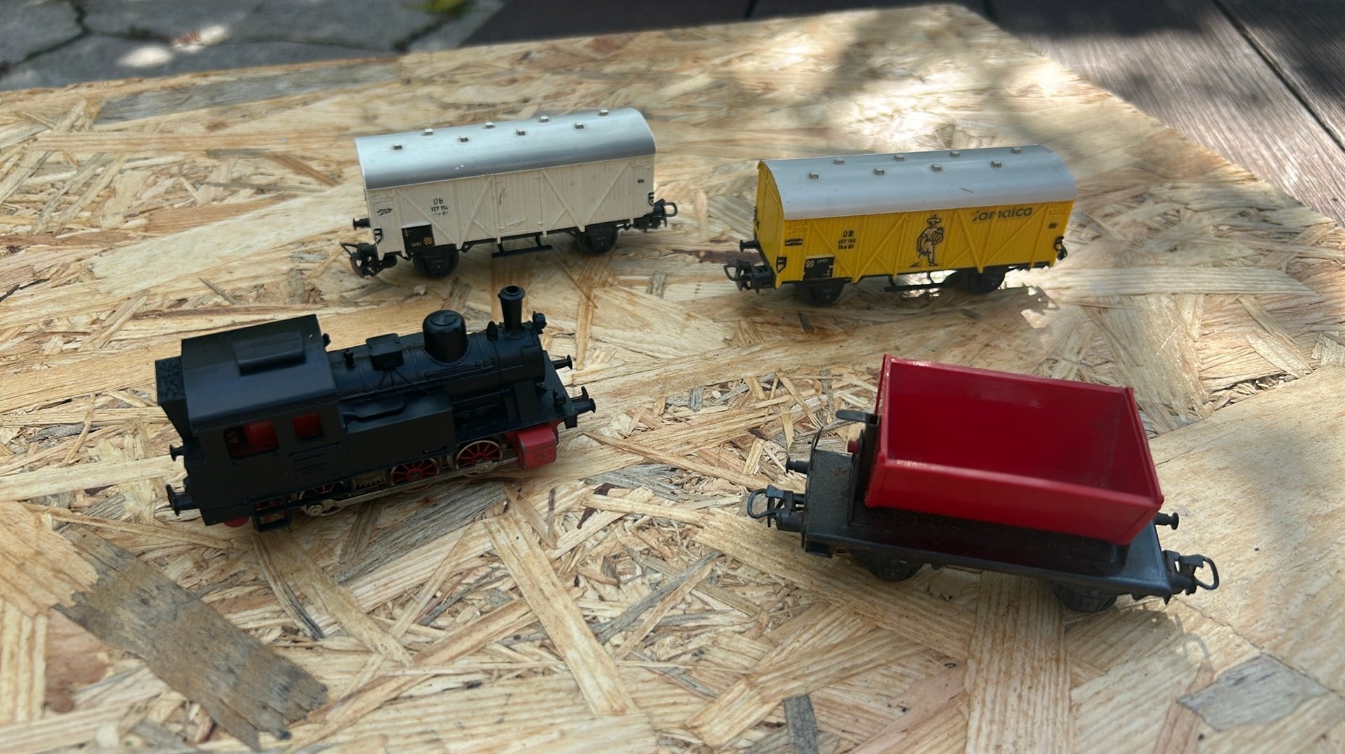 Märklin stoomloc met 3 wagons, Gebruikt, Gelijkstroom of Wisselstroom, Wagon, Ophalen of Verzenden