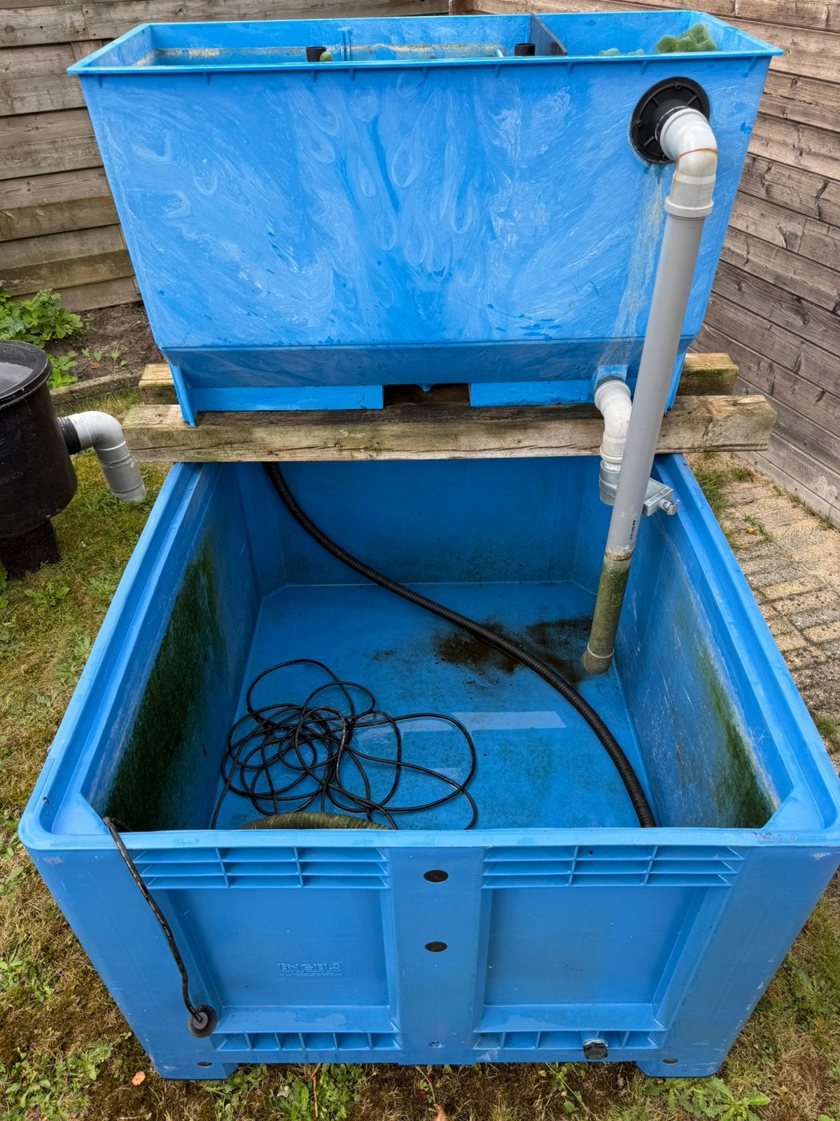 Quarantaine bak met filter en pomp, Ophalen, Gebruikt, Vijverbak