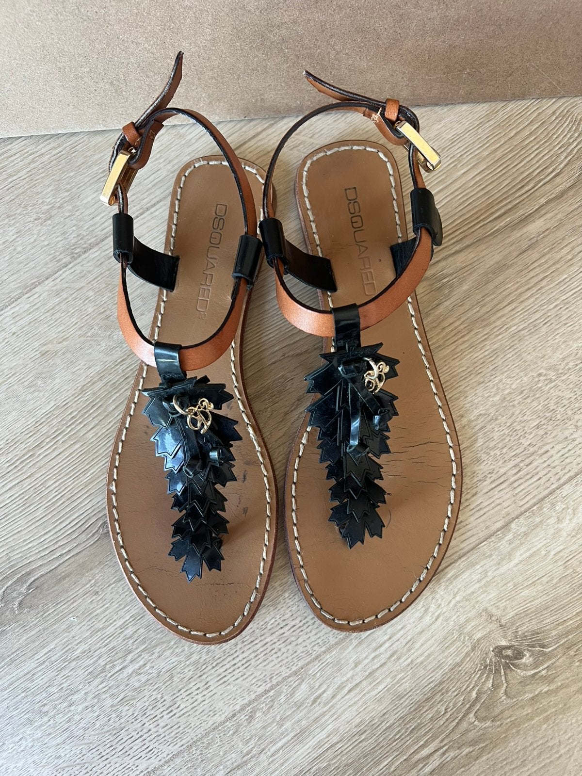 Dsquared2 sandals for women, size 37, Zwart, Gedragen, Sandalen of Muiltjes, Ophalen of Verzenden