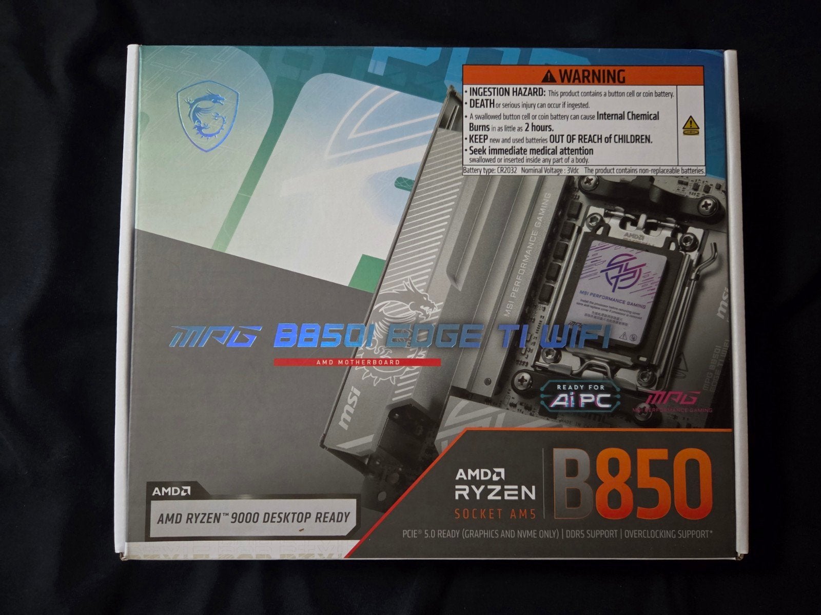 MSI MPG B850I EDGE TI WIFI Moederbord - Zo goed als nieuw, Ophalen, Zo goed als nieuw, Mini-ITX, DDR5