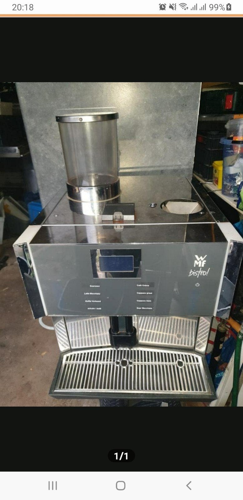 WMF Bistro! Professionele Koffiemachine, Ophalen, Gebruikt, 10 kopjes of meer, Koffiemachine
