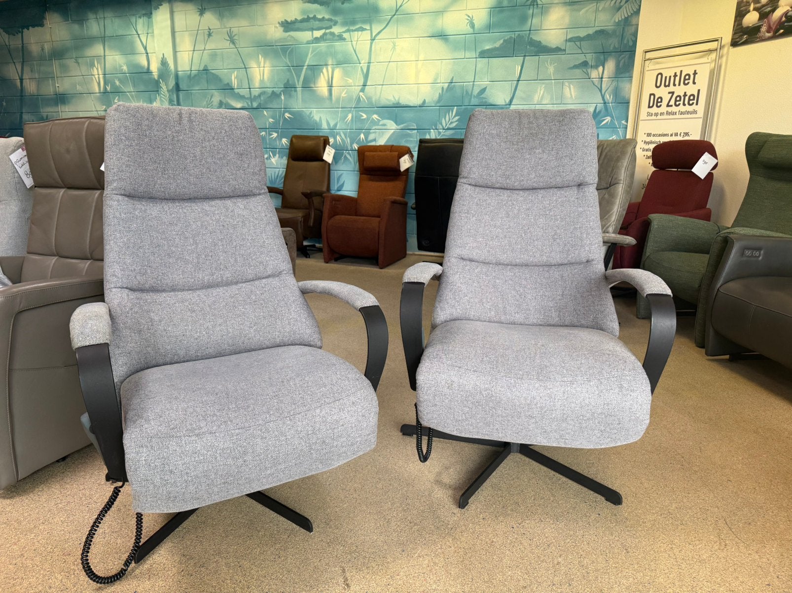 Prominent set relaxfauteuils relax stoel accu gratis bezorgd, Verzenden, Zo goed als nieuw, Ruim 100 A merken in slle kleuren en maten