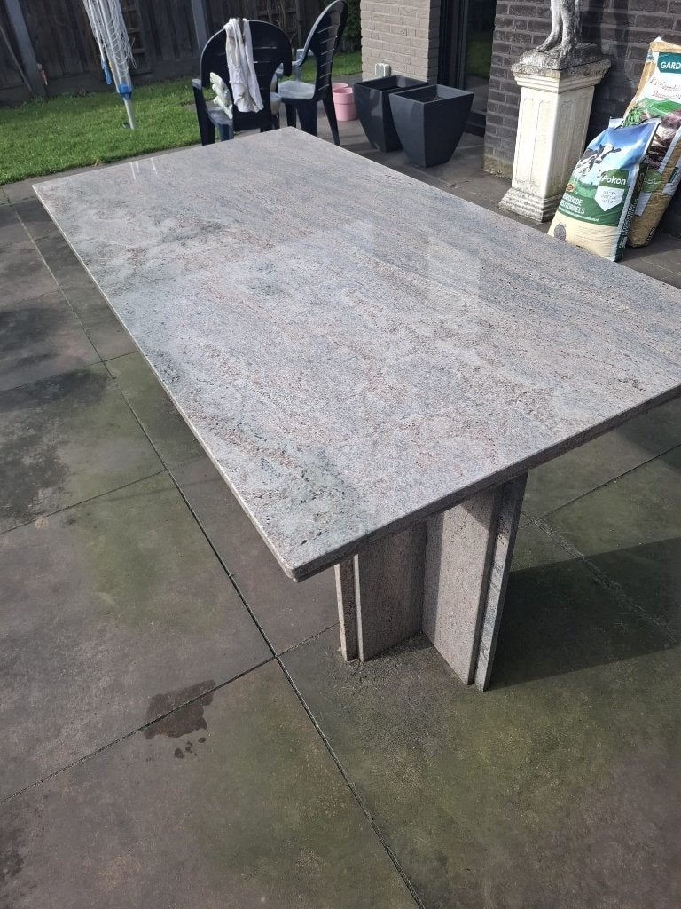 marmeren (tuin-) tafel, Ophalen, Zo goed als nieuw, Rechthoekig, Overige materialen