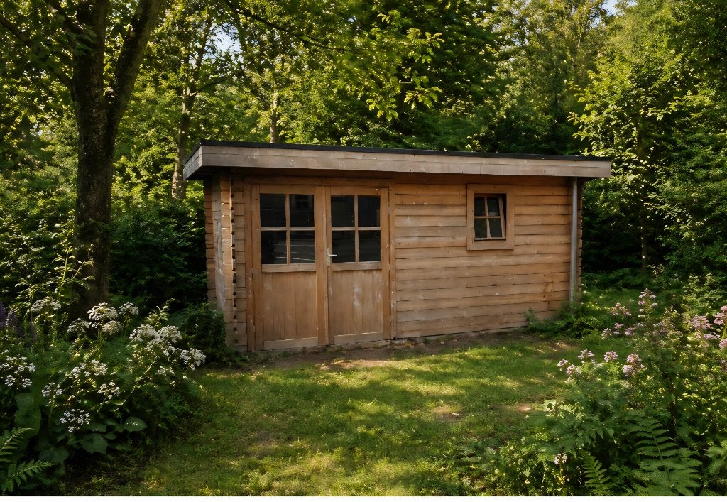 Tuinschuur/blokhut/tuinhuisje, Ophalen, 250 tot 500 cm, Blokhut, 1 raam