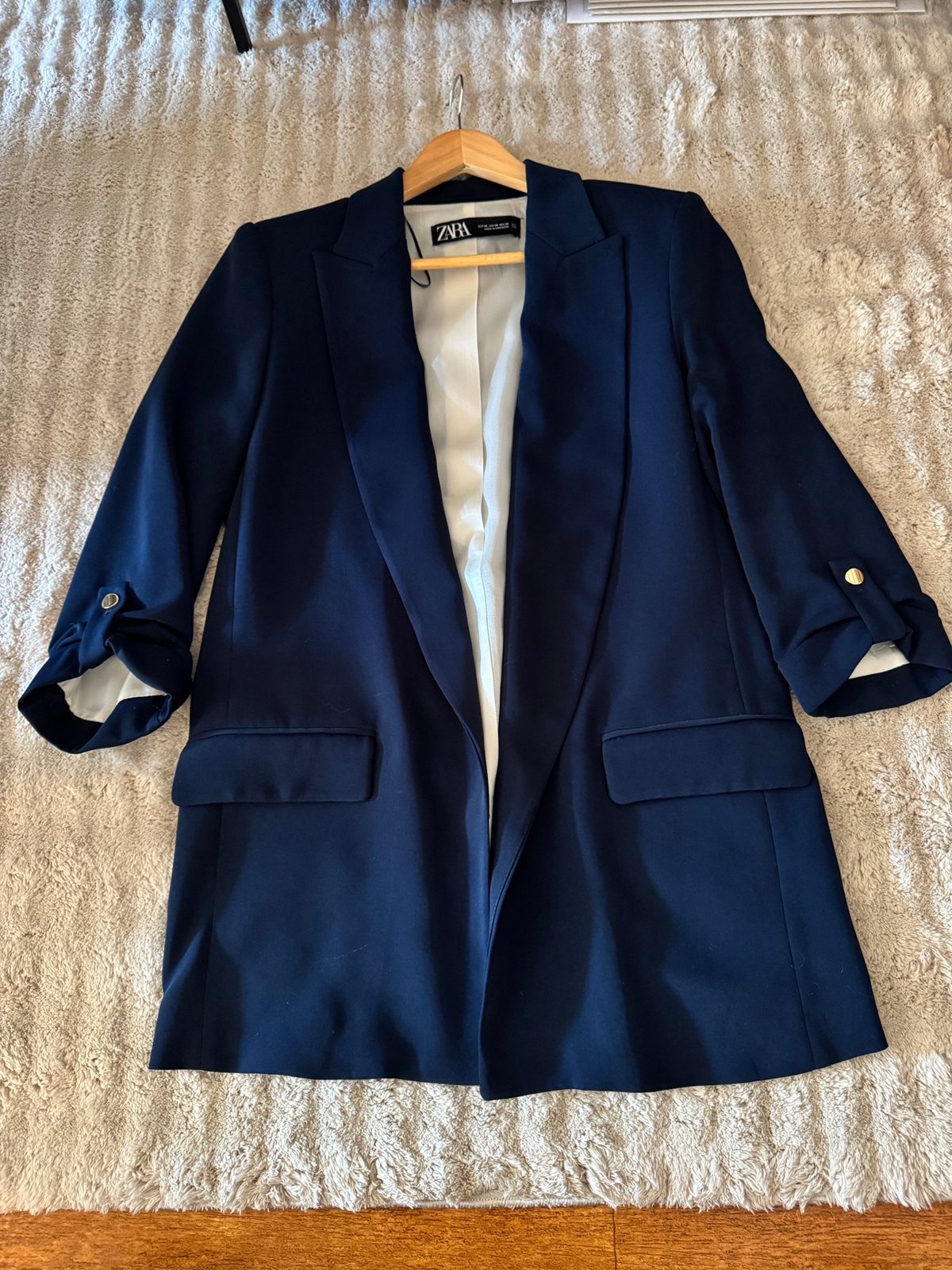 Zara blazer donker blauw, Kleding | Dames, Blauw, Ophalen of Verzenden, Zo goed als nieuw, Jasje