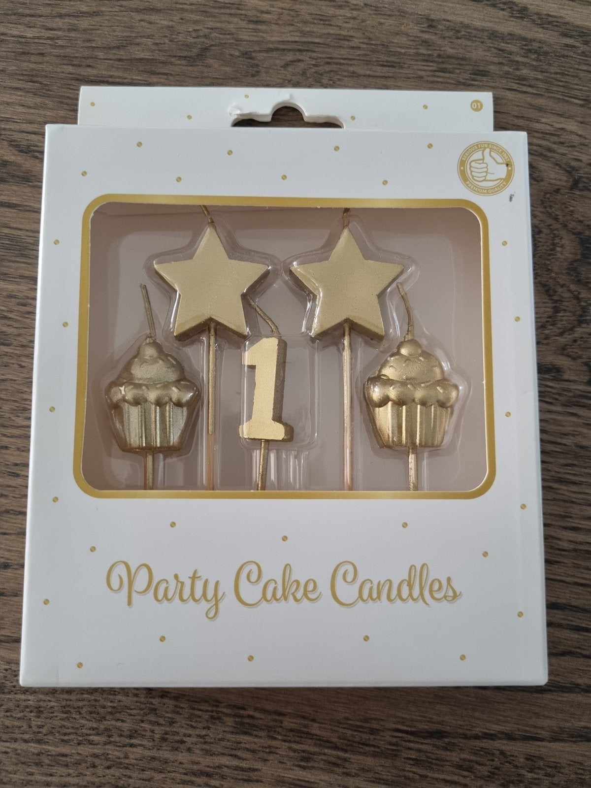Taartkaarsen 1jaar - Party Cake Candles, Ophalen of Verzenden, Nieuw, Versiering, Verjaardag