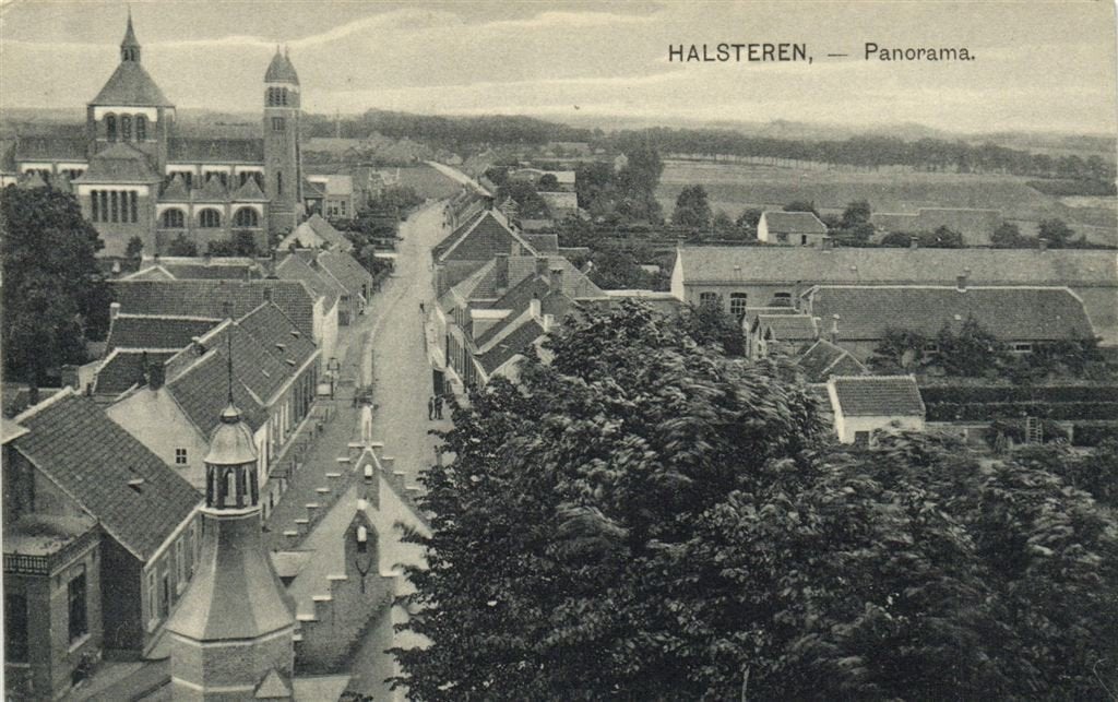 Halsteren, - Panorama. - ongelopen, Ophalen of Verzenden, 1920 tot 1940, Ongelopen, Noord-Brabant