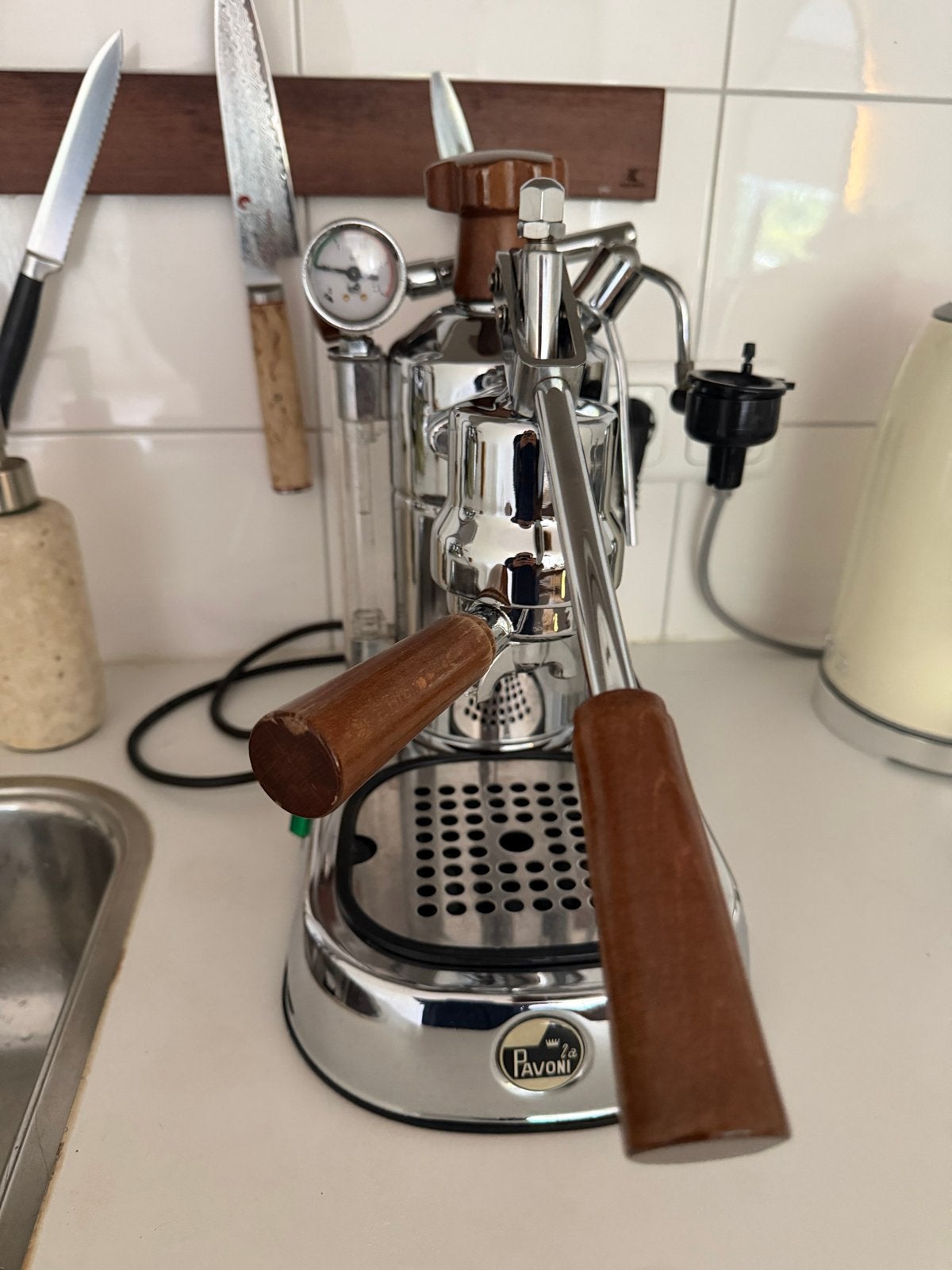 La Pavoni Espresso Machine - Handmatige Hefboom, Ophalen of Verzenden, Zo goed als nieuw