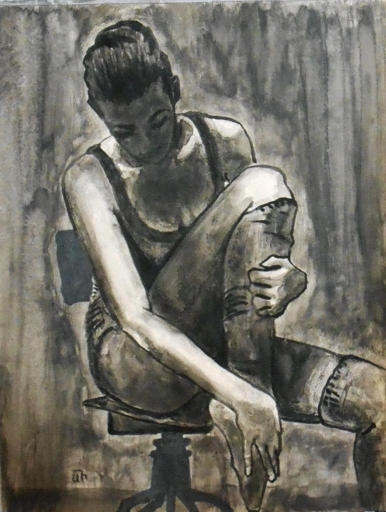 "Na de repetitie"  Schilderij, Verzenden