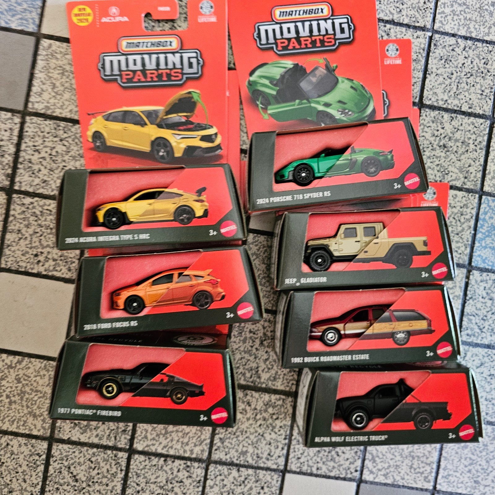 Matchbox Moving Parts Auto's - Diverse Modellen, Mattel Inc., 636 Girard Avenue, East Aurora, NY 14052, USA, Ophalen of Verzenden