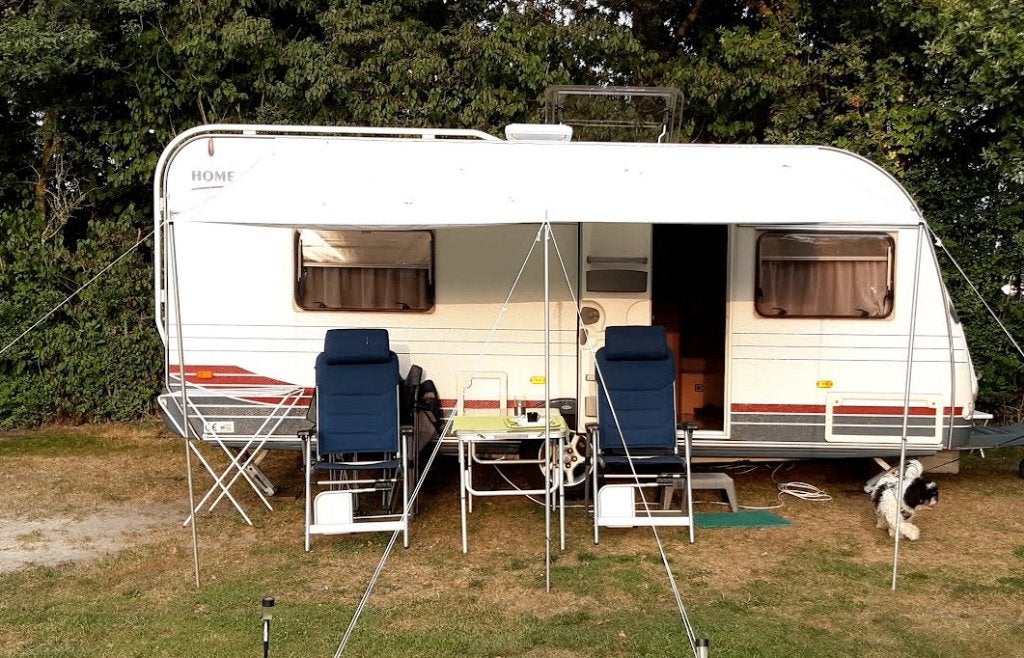 T.k. twee campingstoelen i.z.g.st., Caravans en Kamperen, Ophalen, Zo goed als nieuw, Campingstoel