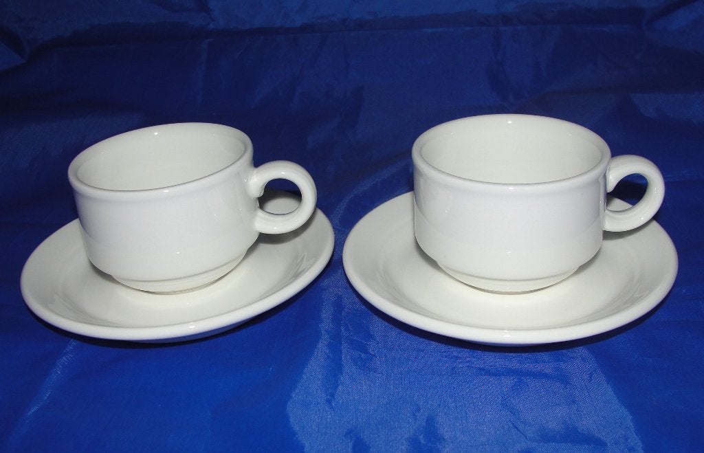 Villeroy&Boch Espresso Kop en Schotels Wit, Klassiek, Villeroy & Boch, Ophalen of Verzenden, Zo goed als nieuw