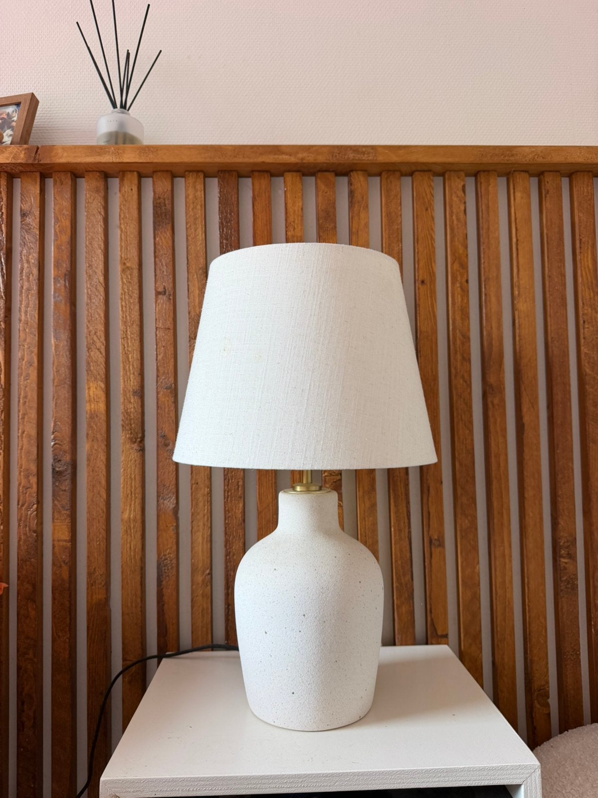 2x IKEA BLIDVÄDER tafellamp ecru/beige – 50 cm