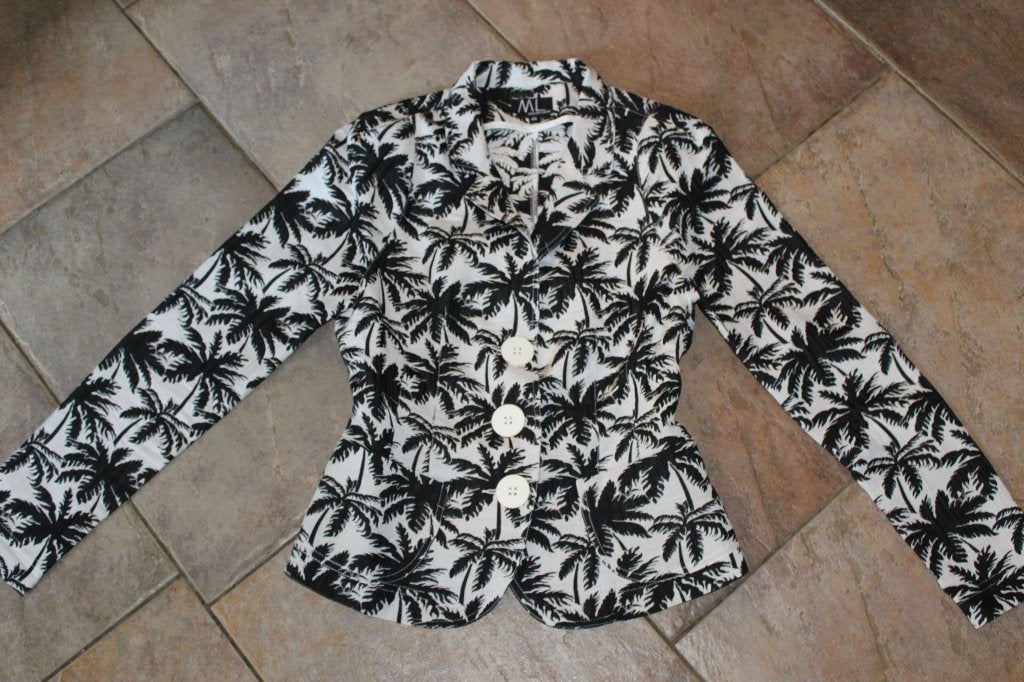 ML Collections vlot zwart/beige chique jasje mt 40 valt M
