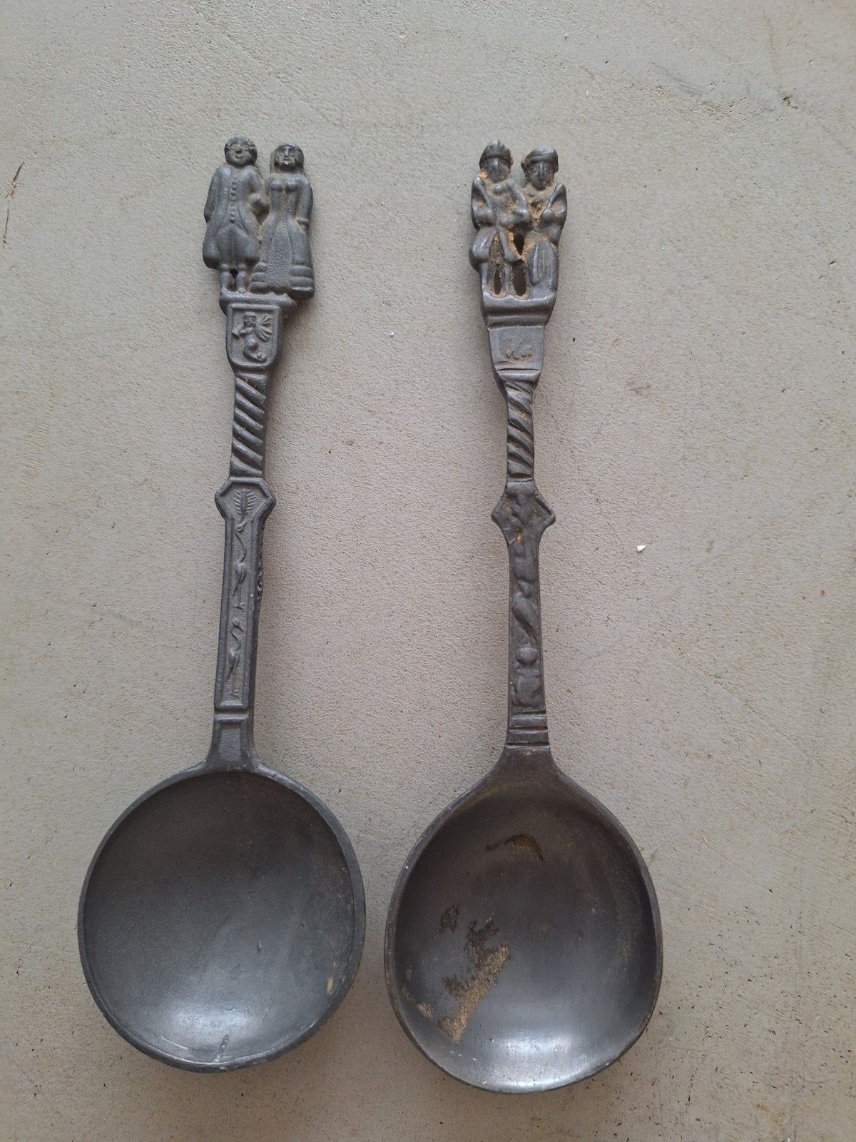 Antieke tinnen lepelsets, Antiek en Kunst, Antiek | Tin, Ophalen of Verzenden