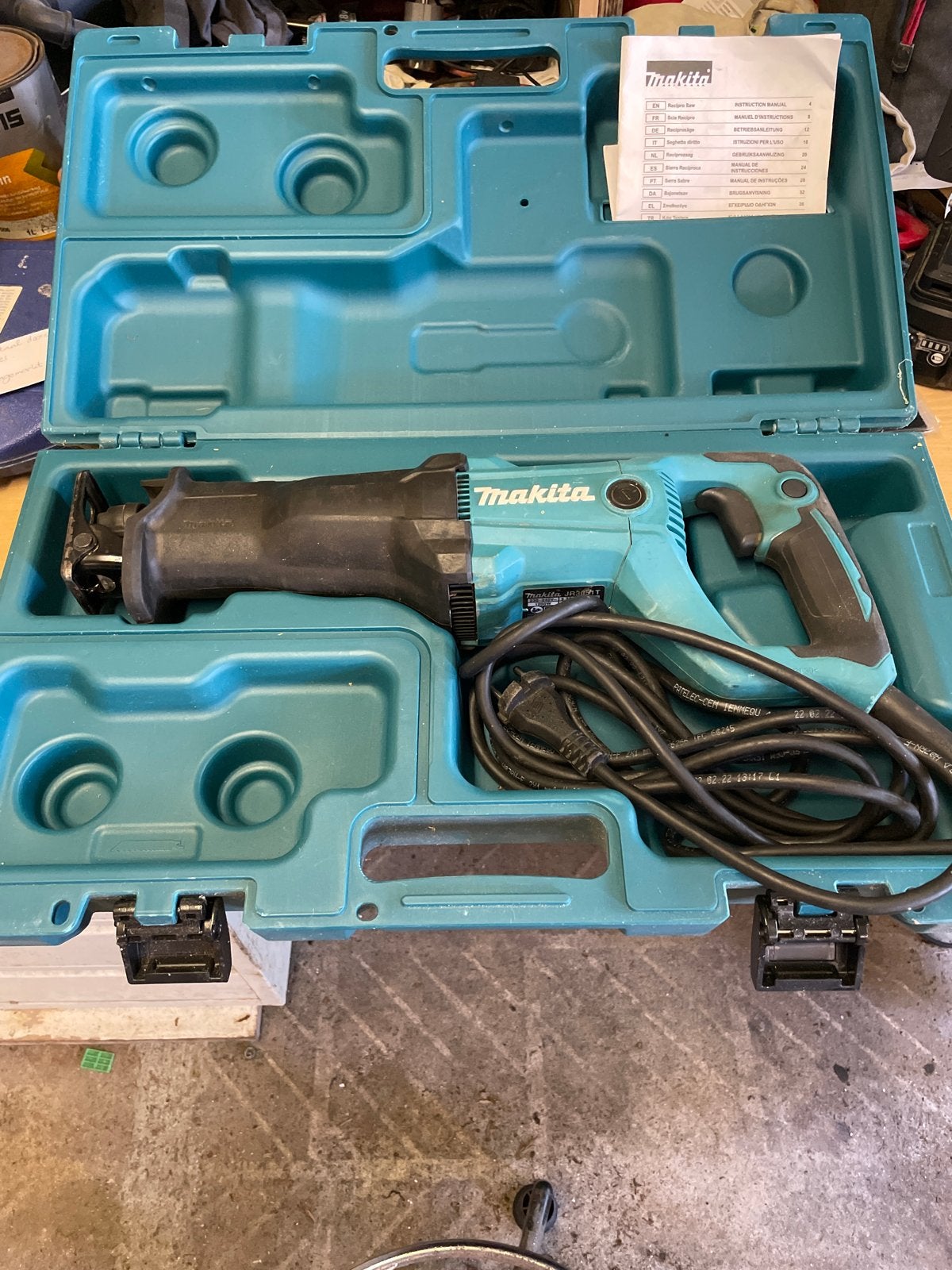 Makita JR3051TK Reciprozaag - 1200W -, Gebruikt, 70 mm of meer, Ophalen of Verzenden, Reciprozaag