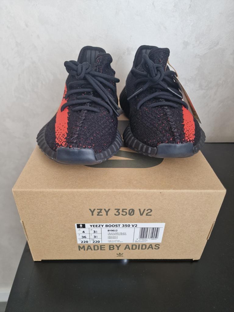 Adidas Yeezy Boost 350 V2 BY9612 Core Black Red Kids, Adidas Yeezy, Nieuw, Ophalen of Verzenden, Jongen of Meisje