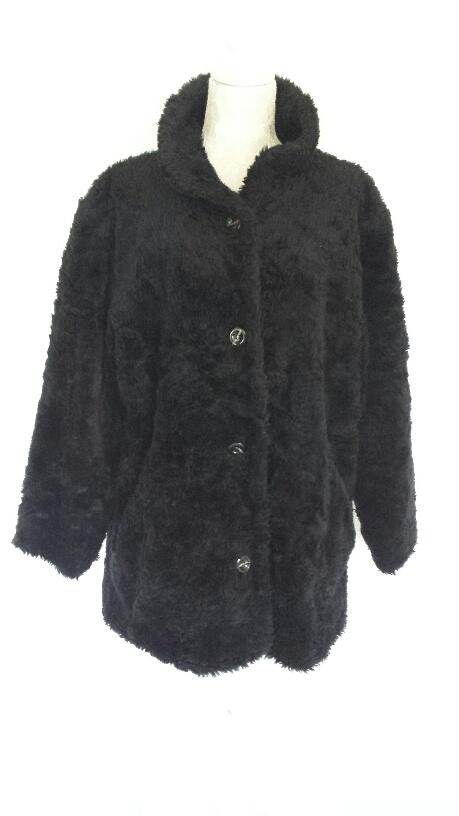 Zwarte dames winterjas maat L, Ophalen, Gedragen, Maat 42/44 (L), Zwart