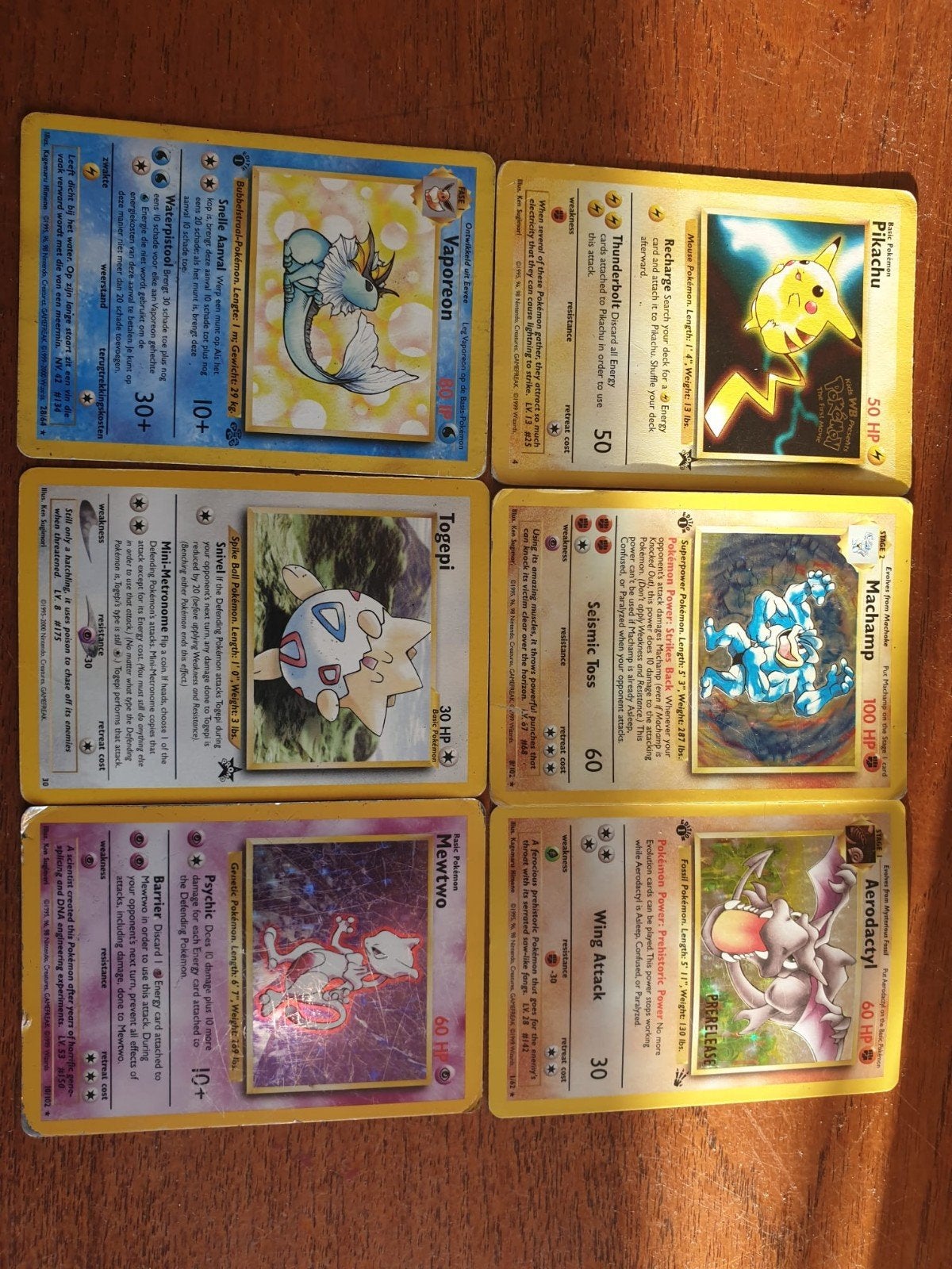 1e generatie pokemon kaarten, Ophalen of Verzenden, Gebruikt, Meerdere kaarten