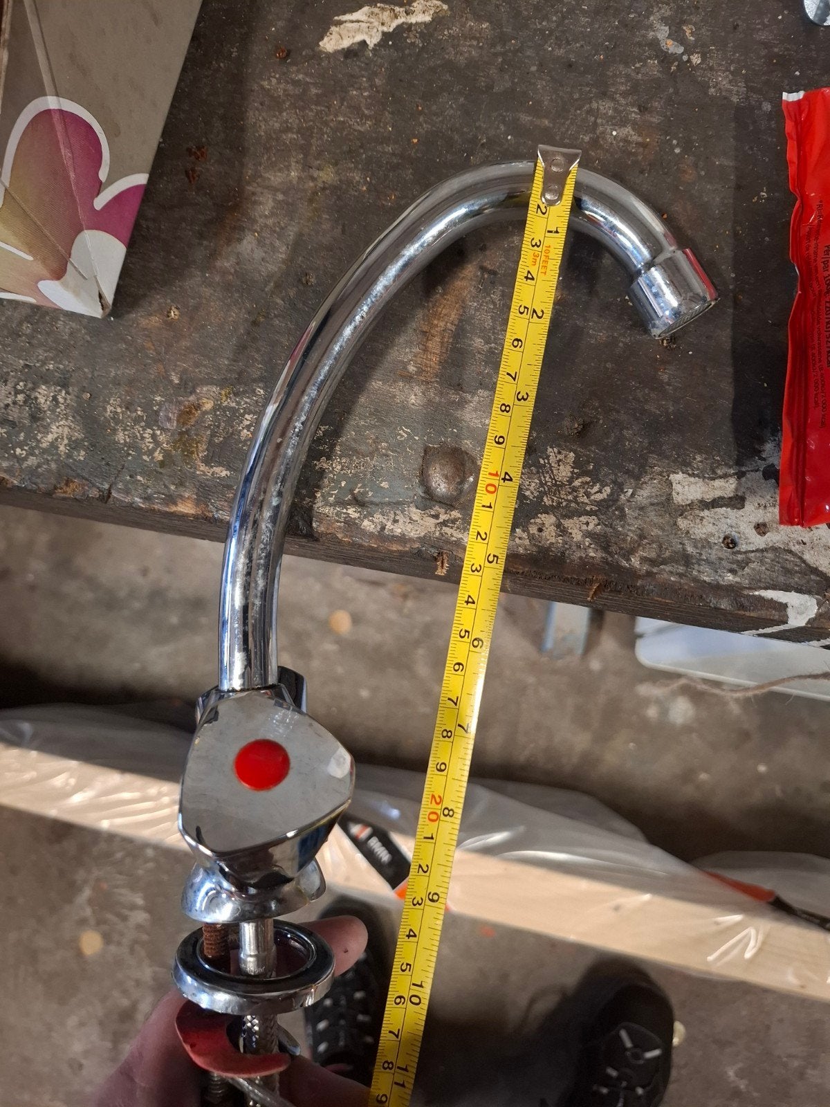 Chromen Keukenkraan met Dubbele Hendel, Doe-het-zelf en Verbouw, Sanitair, Ophalen of Verzenden