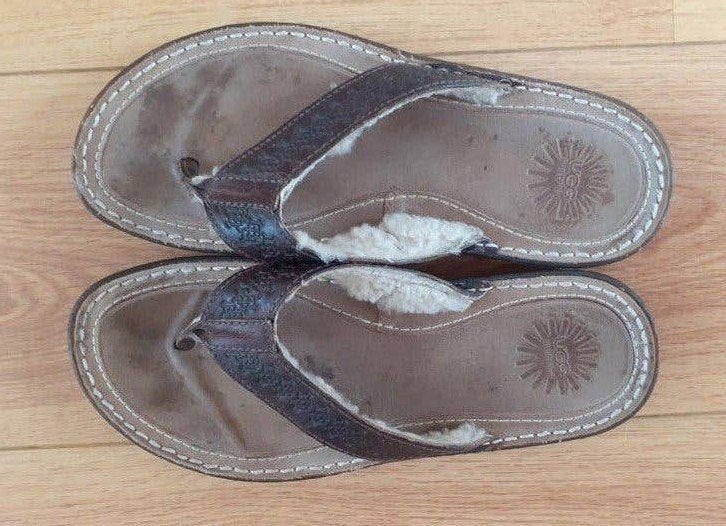 UGG leren slippers maat 41, Kleding | Dames, Schoenen, Slippers, UGG, Bruin, Ophalen of Verzenden