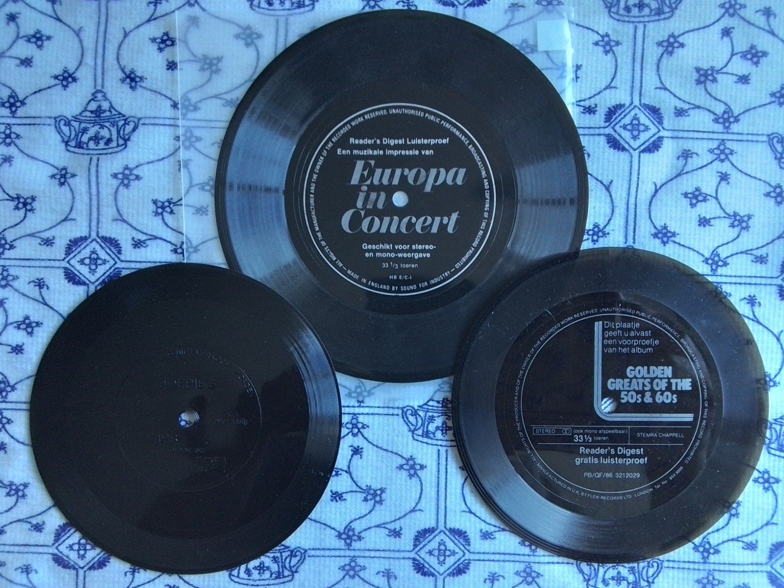 3 flexibele singels      Diverse reclame singels (2  klein), Cd's en Dvd's, Vinyl Singles, Ophalen of Verzenden, Zo goed als nieuw