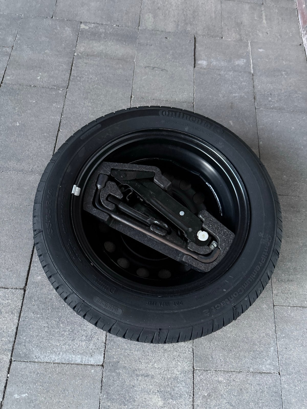 Reservewiel met krik set (155/65 R14), Ophalen of Verzenden, Gebruikt