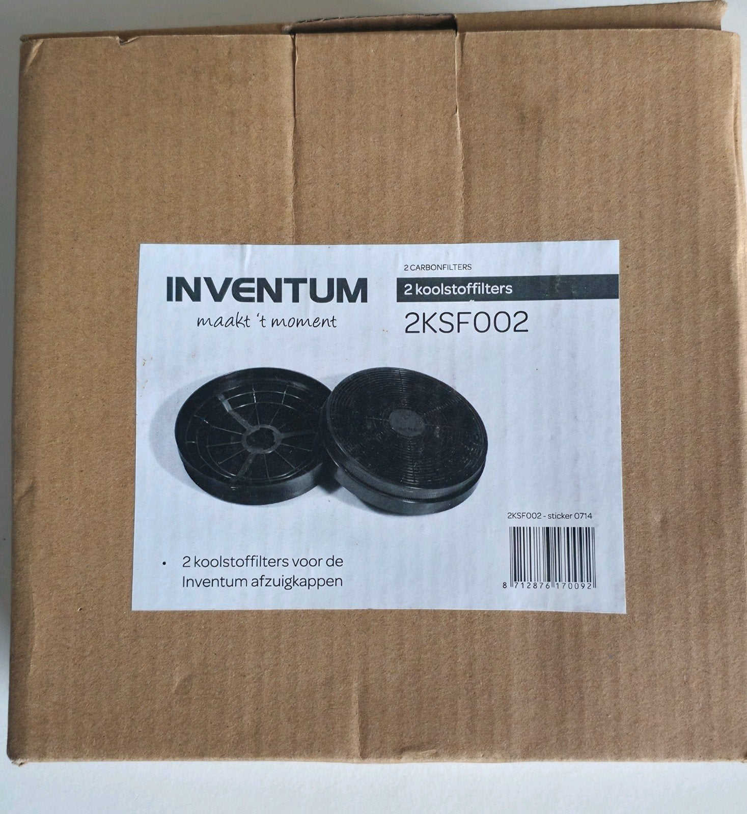 2 inventum koolstoffilters nieuw, Ophalen, Nieuw