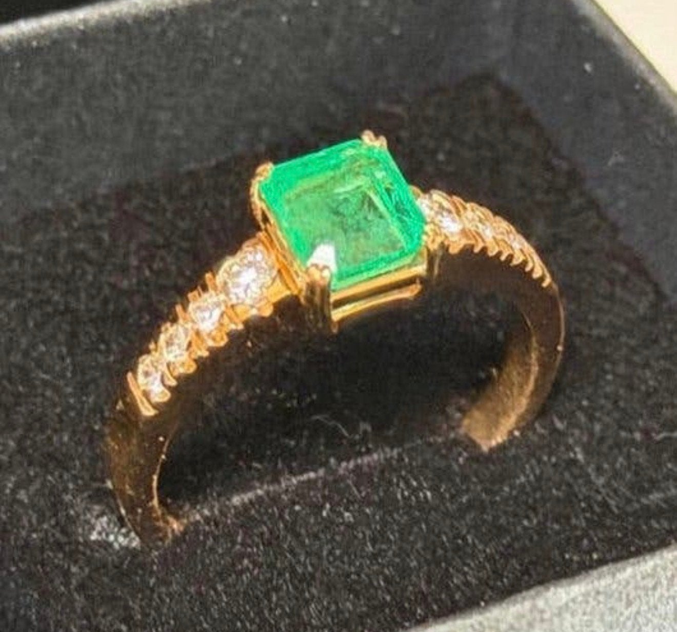18K gouden ring natuurlijke VVS diamanten en smaragd 2.75ct!, Sieraden, Tassen en Uiterlijk, Ringen, 20 of groter, Ophalen of Verzenden