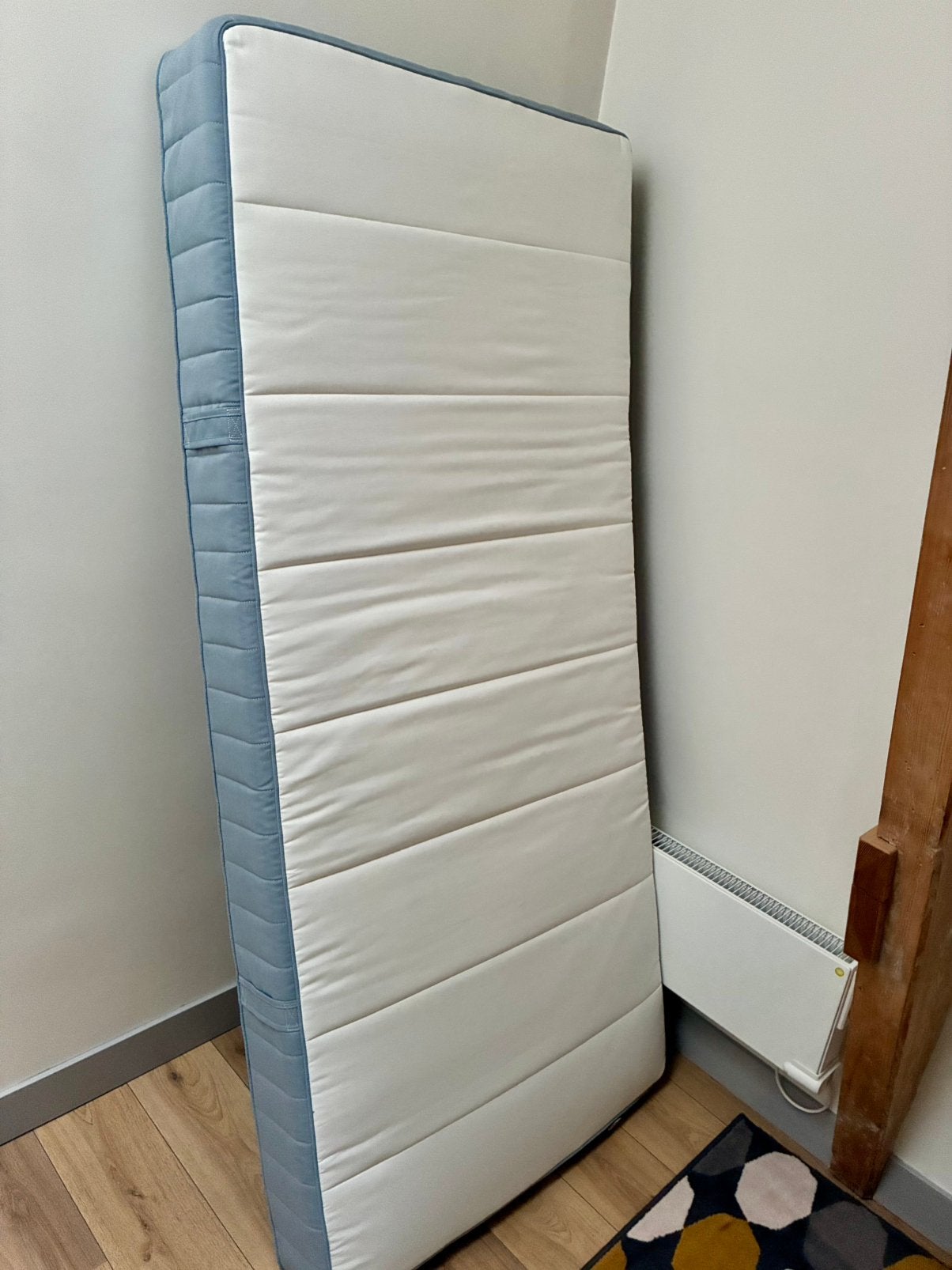 IKEA Sprung mattress, firm/light blue, 90x200 cm, Ophalen, 90 cm, Eenpersoons, Zo goed als nieuw