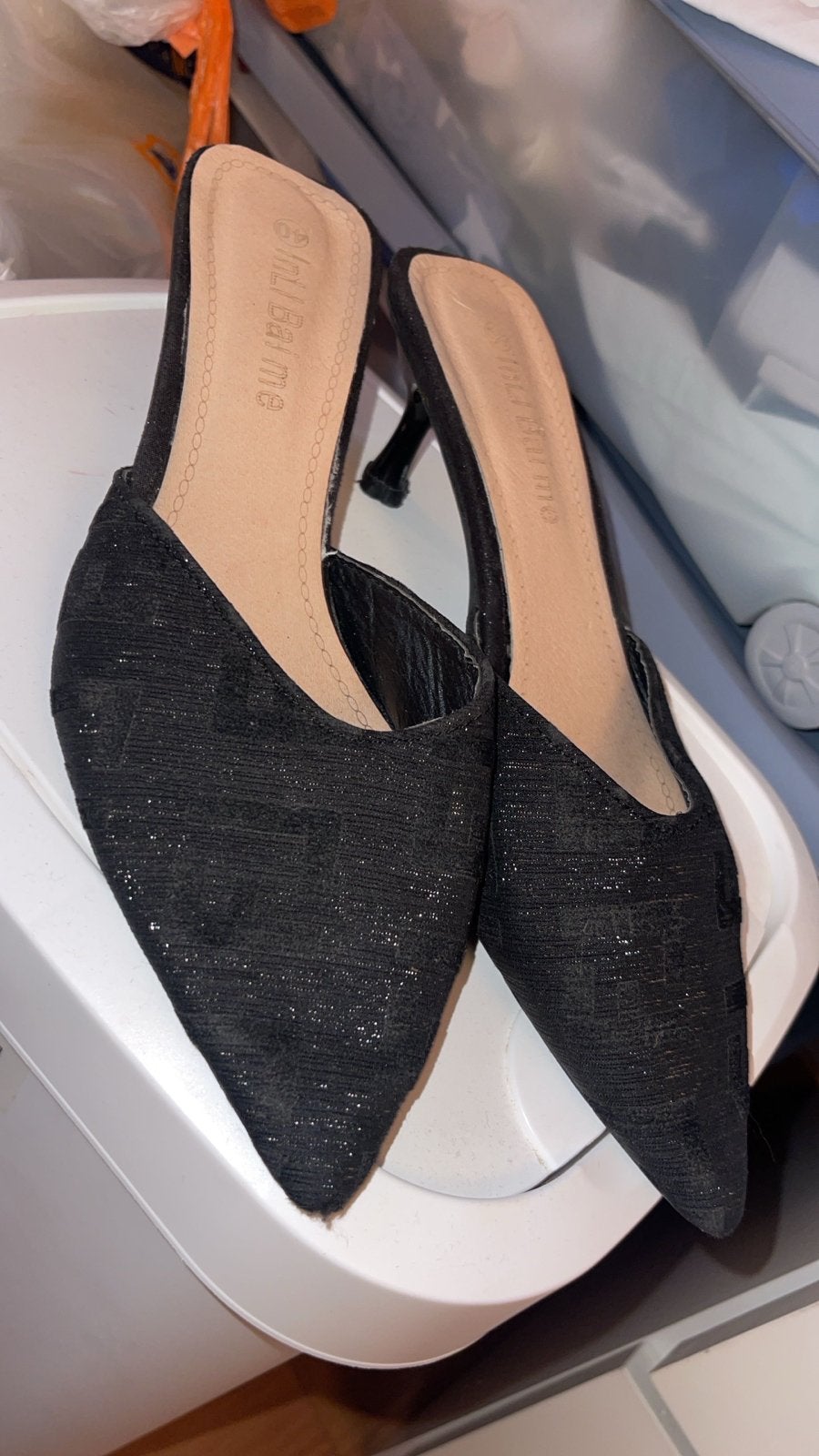 Drie paar elegante muiltjes/pumps in maat 39 en 40, Ophalen of Verzenden, Gedragen, Zwart, Sandalen of Muiltjes