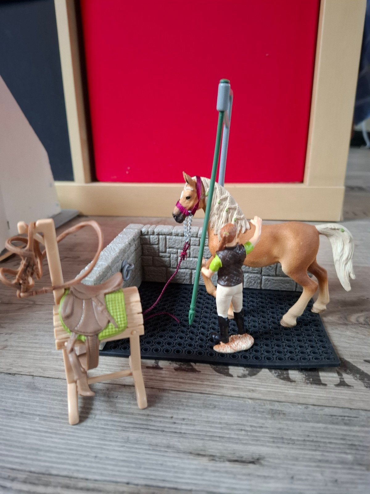 schleich wasplaats voor paarden., Ophalen, Zo goed als nieuw, Paard, Beeldje of Figuurtje