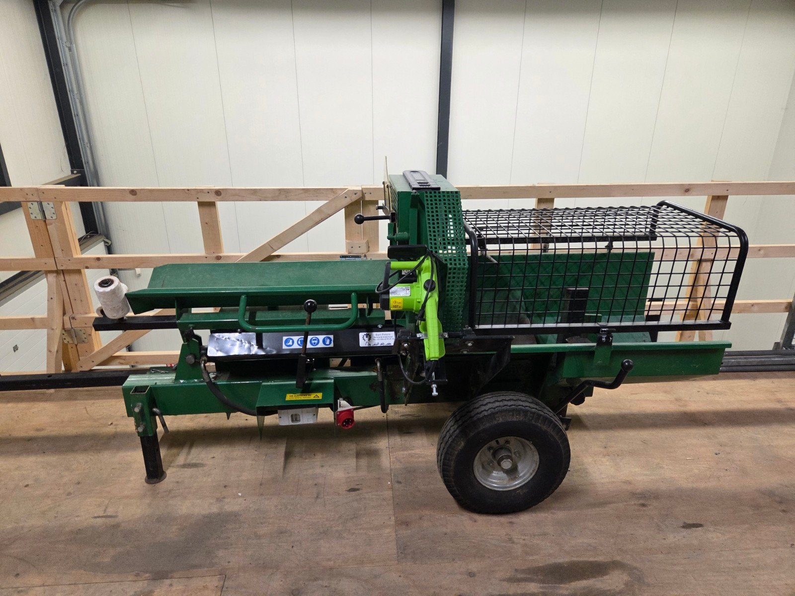 Kellfri KW340 Houtklover Zaagkloofmachine 400V, Tuin en Terras, Ophalen, Gebruikt, Liggend, Kellfri