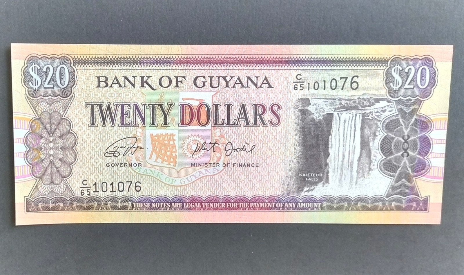 Guyana - 20 Dollars 2018 - Pick#30g UNC., Verzenden, Zuid-Amerika, Los biljet