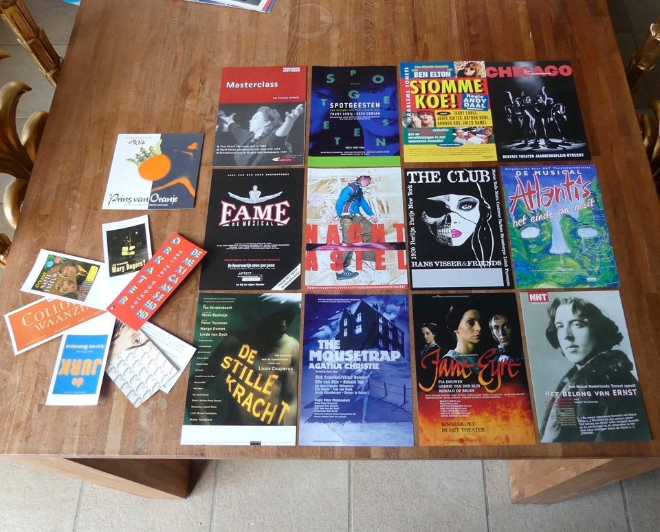 Theater flyers 1995-2001 divers 14x, Ophalen of Verzenden, Zo goed als nieuw, Boek, Tijdschrift of Artikel