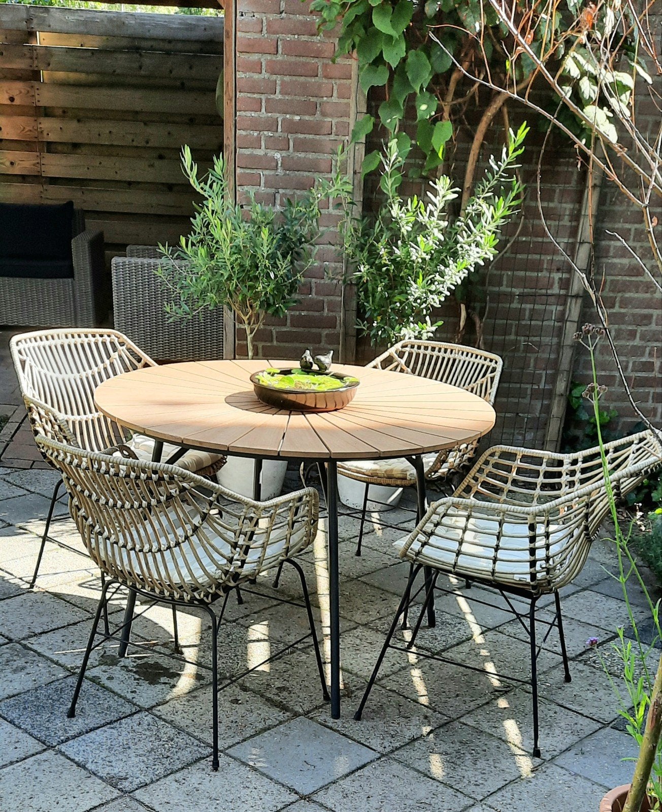 Loungeset, Ophalen, Zo goed als nieuw, Kunststof, 4 zitplaatsen