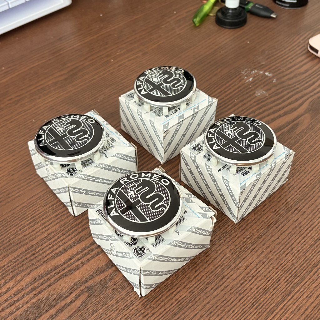 4x 60 mm naafdopjes wheelcaps Alfa Romeo Giulia, Ophalen of Verzenden, Nieuw