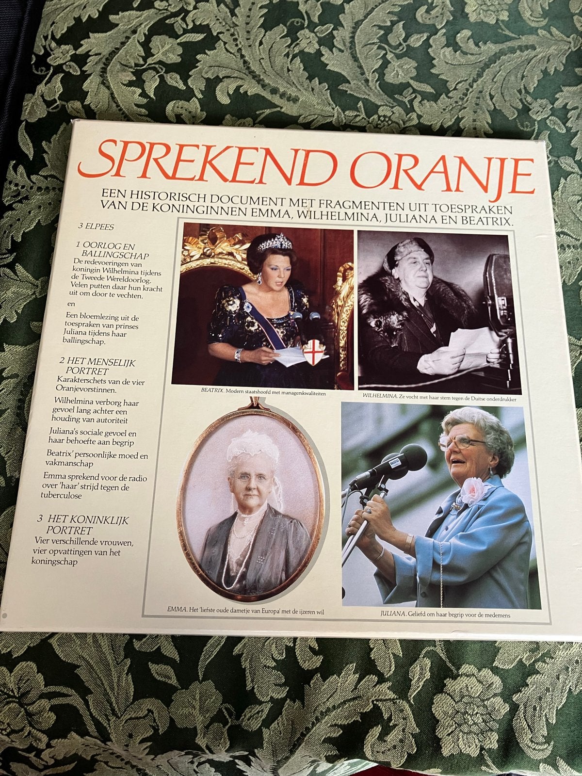 Sprekend Oranje - Historische platen over Koningshuis, Ophalen of Verzenden, Gebruikt, 12 inch