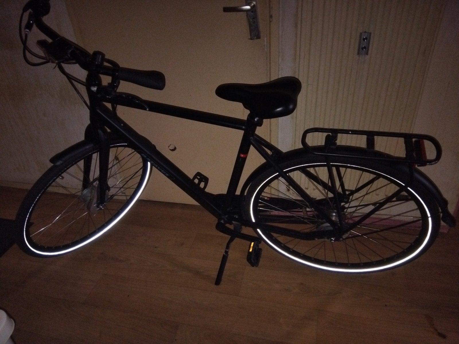 Zwarte herenfiets met schijfremmen (Batavus Fonk ), Ophalen, Gebruikt, Batavus