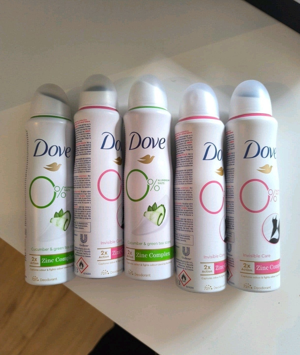 5x Dove 0% deo, Ophalen, Nieuw