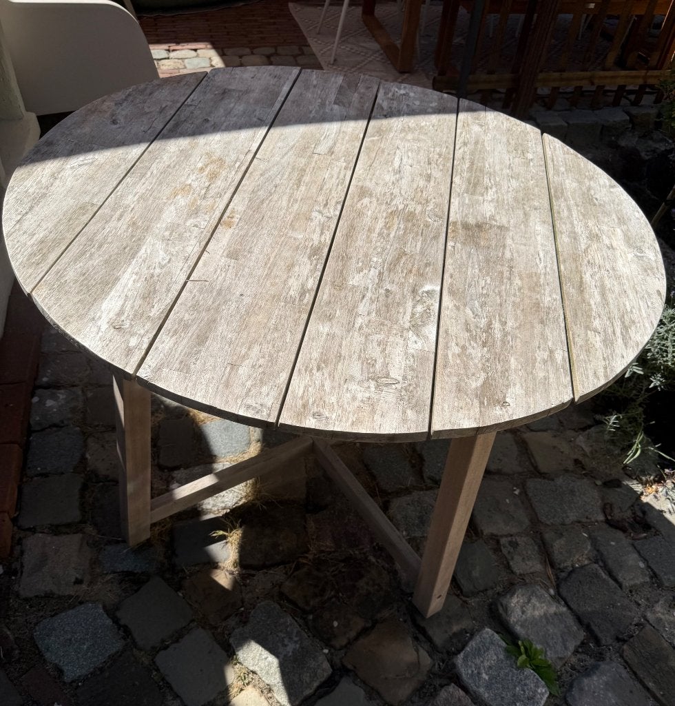 Tuintafel rond, Tuin en Terras, Tuintafels, Ophalen, Gebruikt, Rond, Kunststof