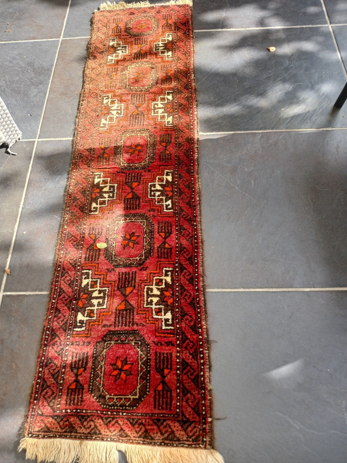 Vintage Oosters tapijt - loper, 85x46 cm, Oosters, Vintage, Minder dan 50 cm, Gebruikt, 50 tot 100 cm