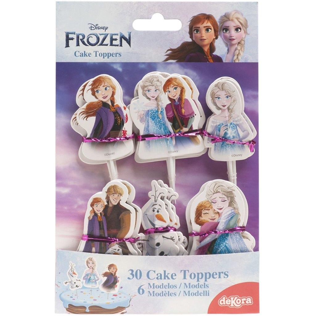 Dekora Disney Frozen Cake Toppers pk/30 anna elsa olaf, Ophalen of Verzenden, Nieuw, Taarten of Cupcakes, Bakvorm
