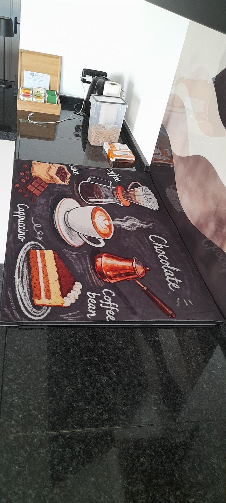Kookplaat beschermer 60x90 cm - Koffie & Cake design, Huis en Inrichting, Overige typen, Ophalen of Verzenden, Nieuw, Meerkleurig