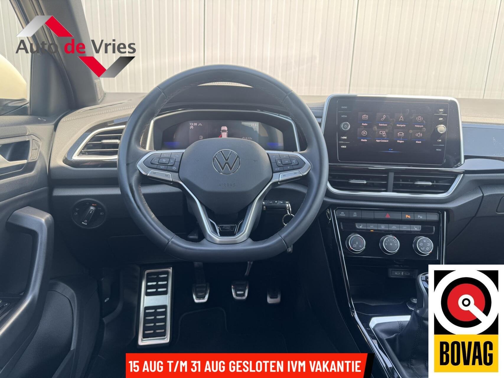 Volkswagen T-Roc 1.0 TSI R-Line|Carplay/Android|Als nieuw!, Voorwielaandrijving, Stof, Gebruikt, Met garantie (alle)