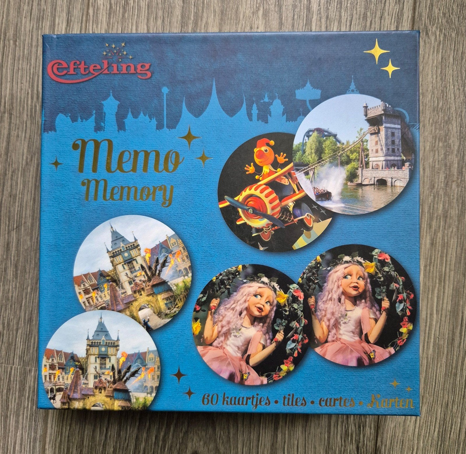 Efteling memo memory spel 80 kaartjes compleet, Drie of vier spelers, Ophalen, Zo goed als nieuw