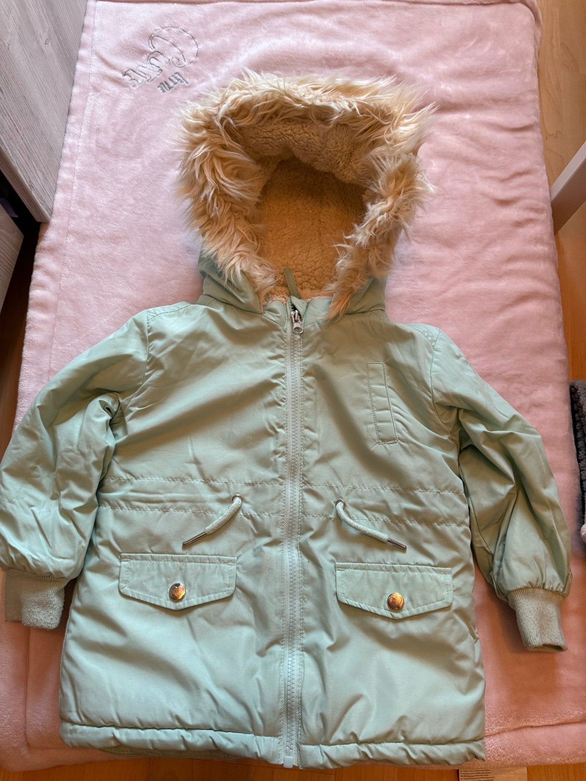 Kik Parka - Warme winterjas met teddy voering maat 92, Ophalen of Verzenden, Gebruikt, Meisje