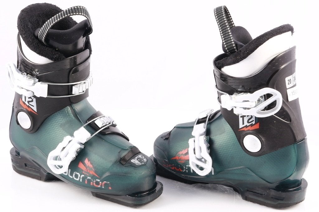 29; 30; 31; 33; 34 EU kinder skischoenen SALOMON T2 petrol, Sport en Fitness, Gebruikt, Verzenden, 100 tot 140 cm, Schoenen