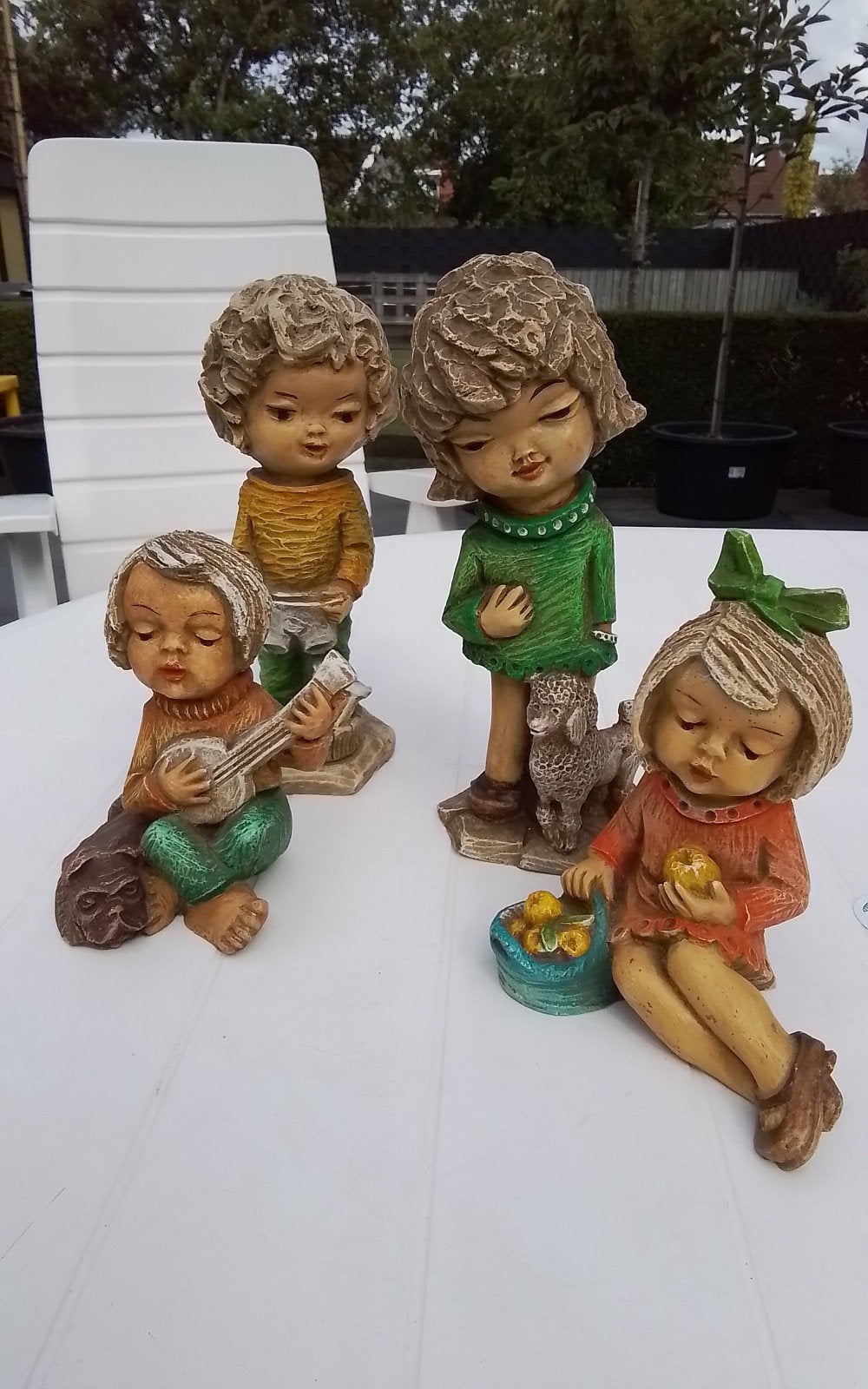 💐4 POLYSTONE BEELDJES VAN COPY HERB HM JAREN 60-70, Ophalen of Verzenden, Zo goed als nieuw, Mens